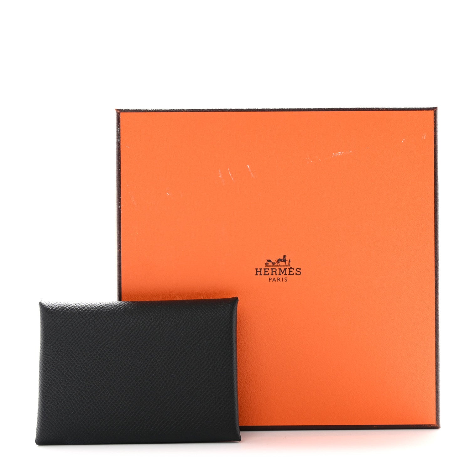 Hermes Epsom Calvi Duo Card Case Black 8 of 8