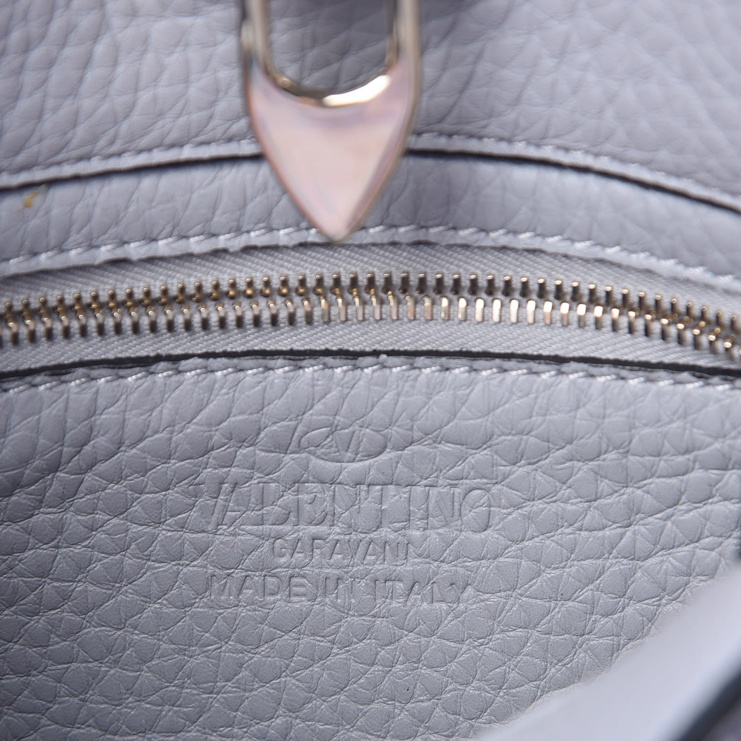 Valentino Garavani Pebbled Calfskin Small Rockstud Flip-Lock Messenger Bag Stone 6 of 7