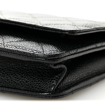 Chanel Caviar Quilted Wallet On Chain WOC Black 11 of 13