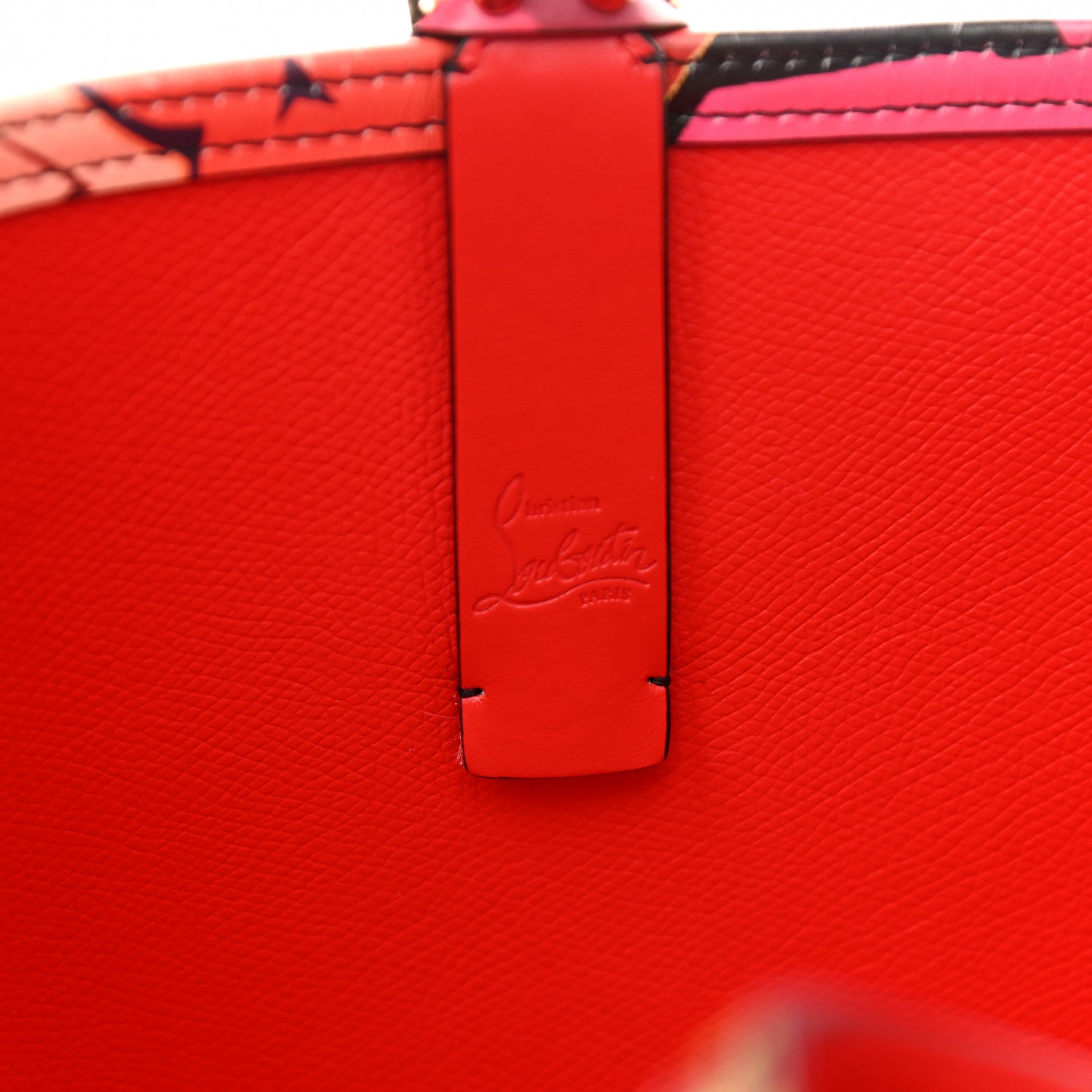 Christian Louboutin Calfskin Metro Graf Spikes East West Cabata Tote Red Multicolor 7 of 13