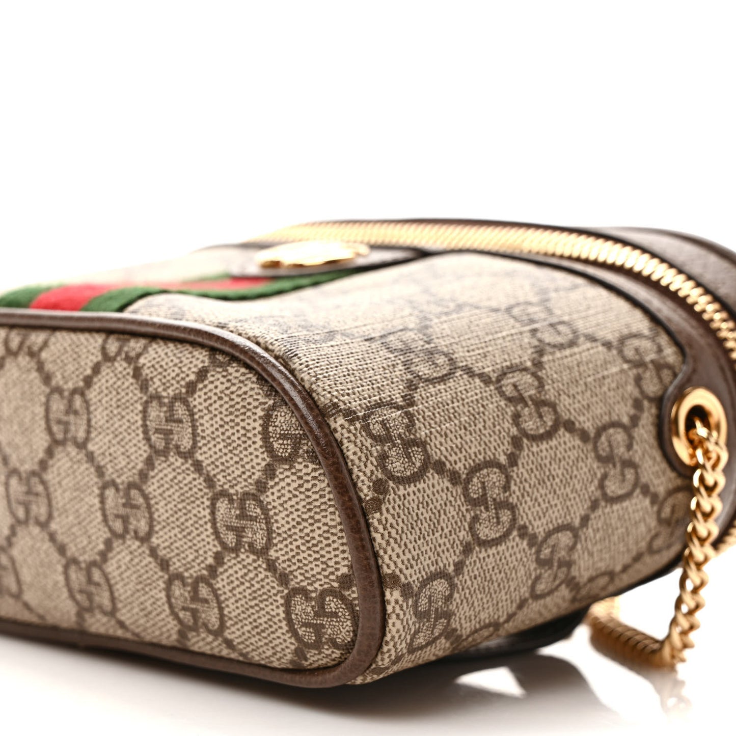 GG Supreme Monogram Web Ophidia Belt Bag 110 44 Dark Brown