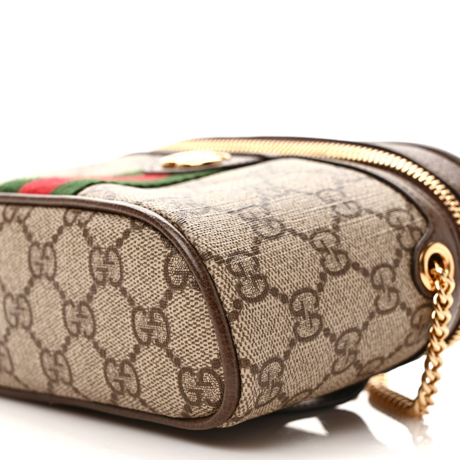 Gucci GG Supreme Monogram Web Ophidia Belt Bag 110 44 Dark Brown 9 of 10