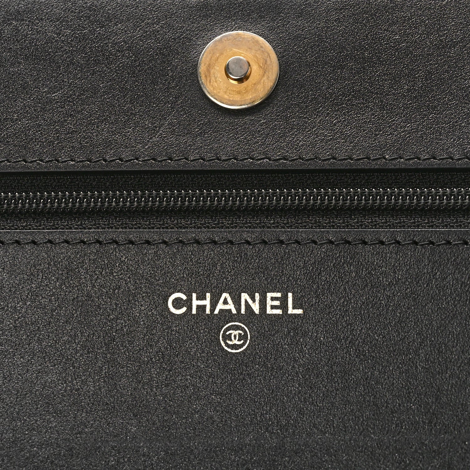 Chanel Caviar Chevron Quilted Boy Wallet On Chain WOC Black 5 of 9