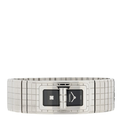 Chanel Stainless Steel Diamond 21mm Code Coco Quartz Watch Black 2 of 5