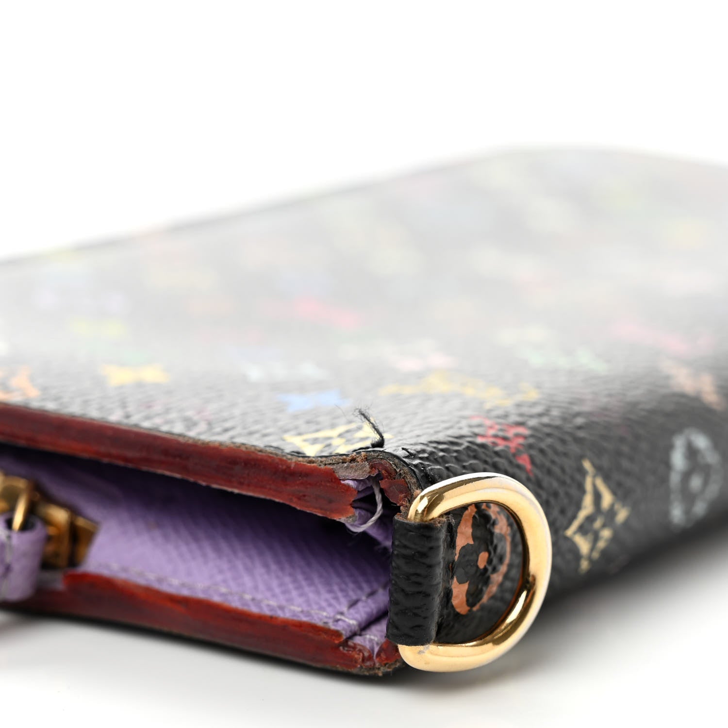 Louis Vuitton Monogram Multicolor Insolite Wallet Black Violet 9 of 10