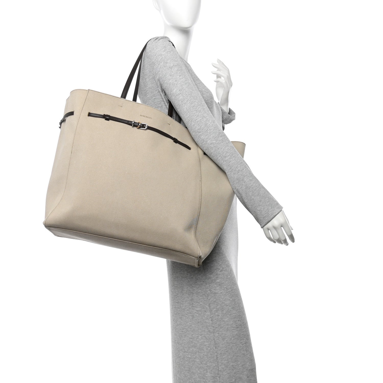 Givenchy Canvas Large Voyou Tote Army Beige 2 of 9