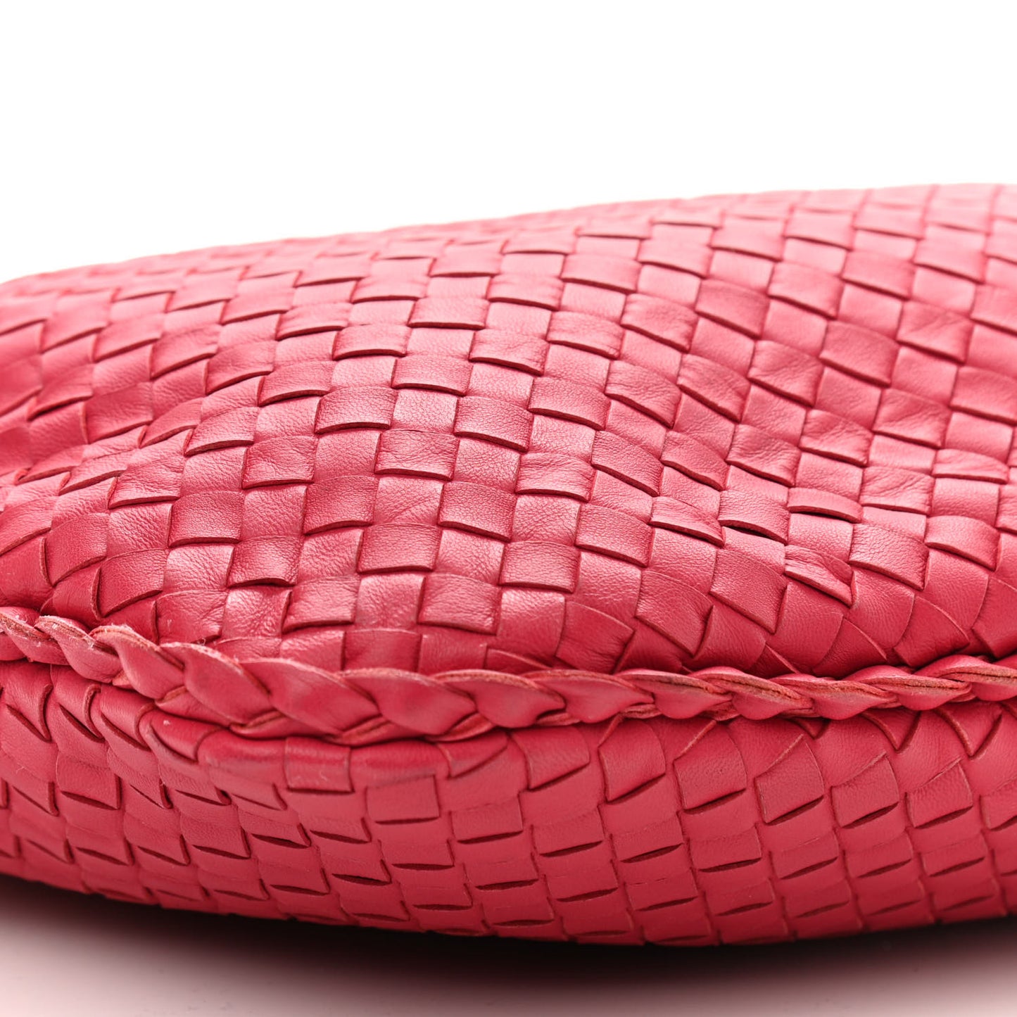 Nappa Intrecciato Medium Veneta Hobo Fuchsia