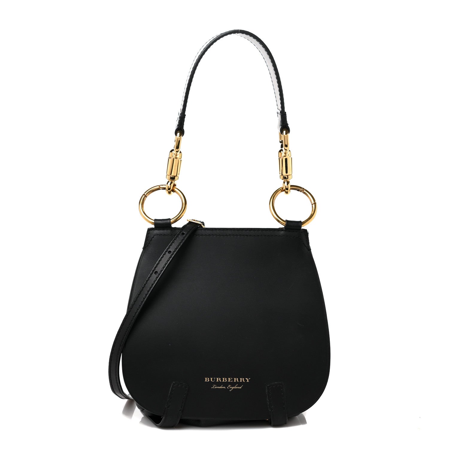 Burberry Calfskin Large Bridle Saddle Bag Black 1 of 10