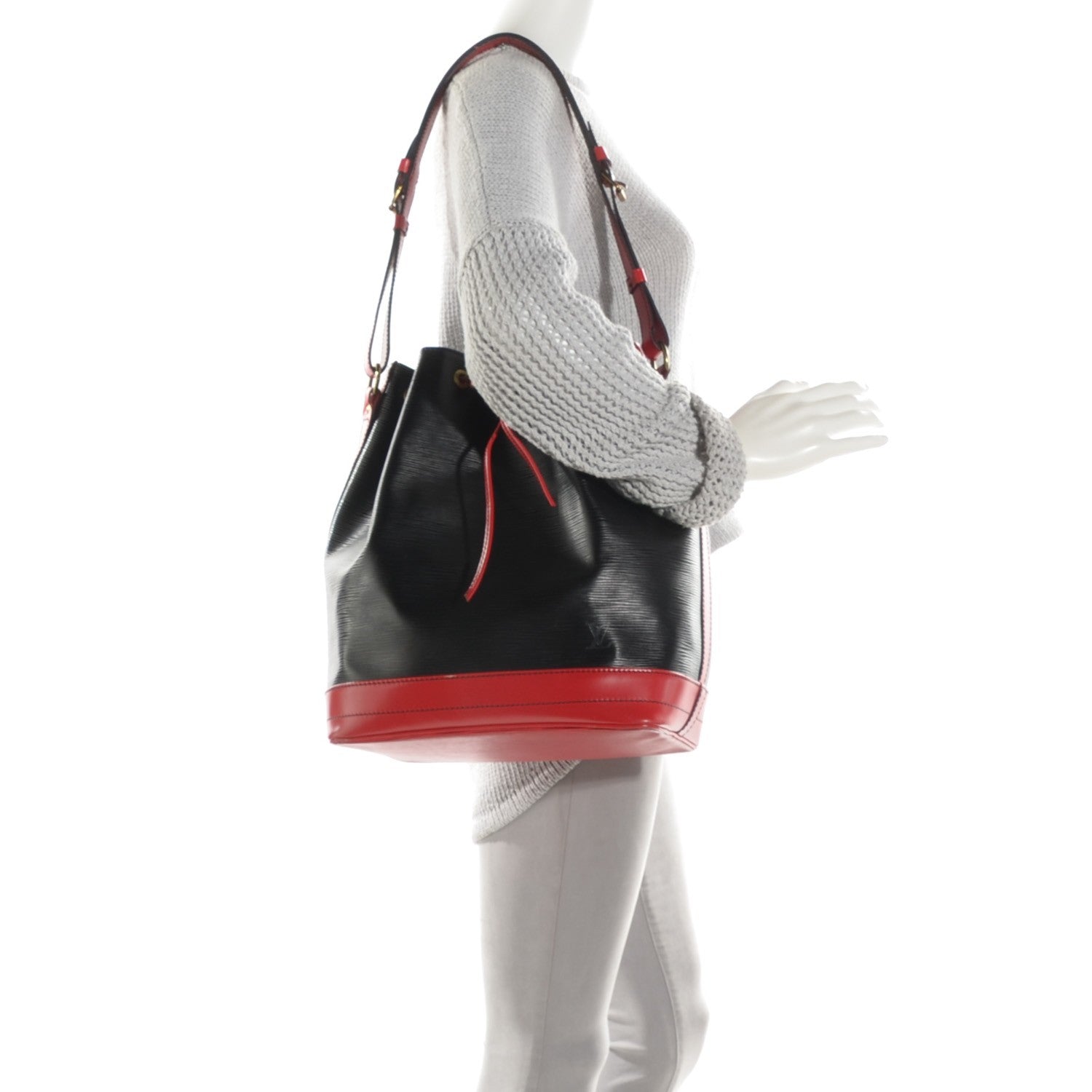 Louis Vuitton Epi Noe Black Red 2 of 10