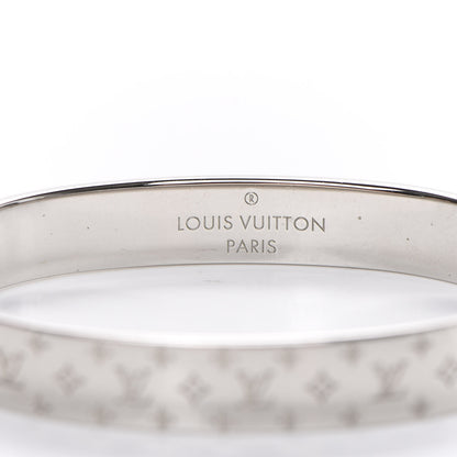 Louis Vuitton Palladium Monogram Nanogram Cuff S Silver 3 of 5