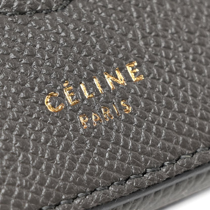 Celine Grained Calfskin Medium Trotteur Grey 6 of 14