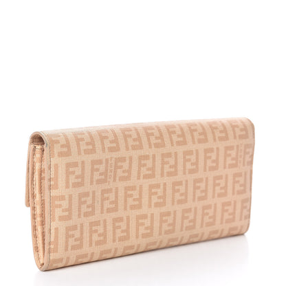 Fendi Zucchino Spalmati Forever Continental Wallet Camelia 3 of 15
