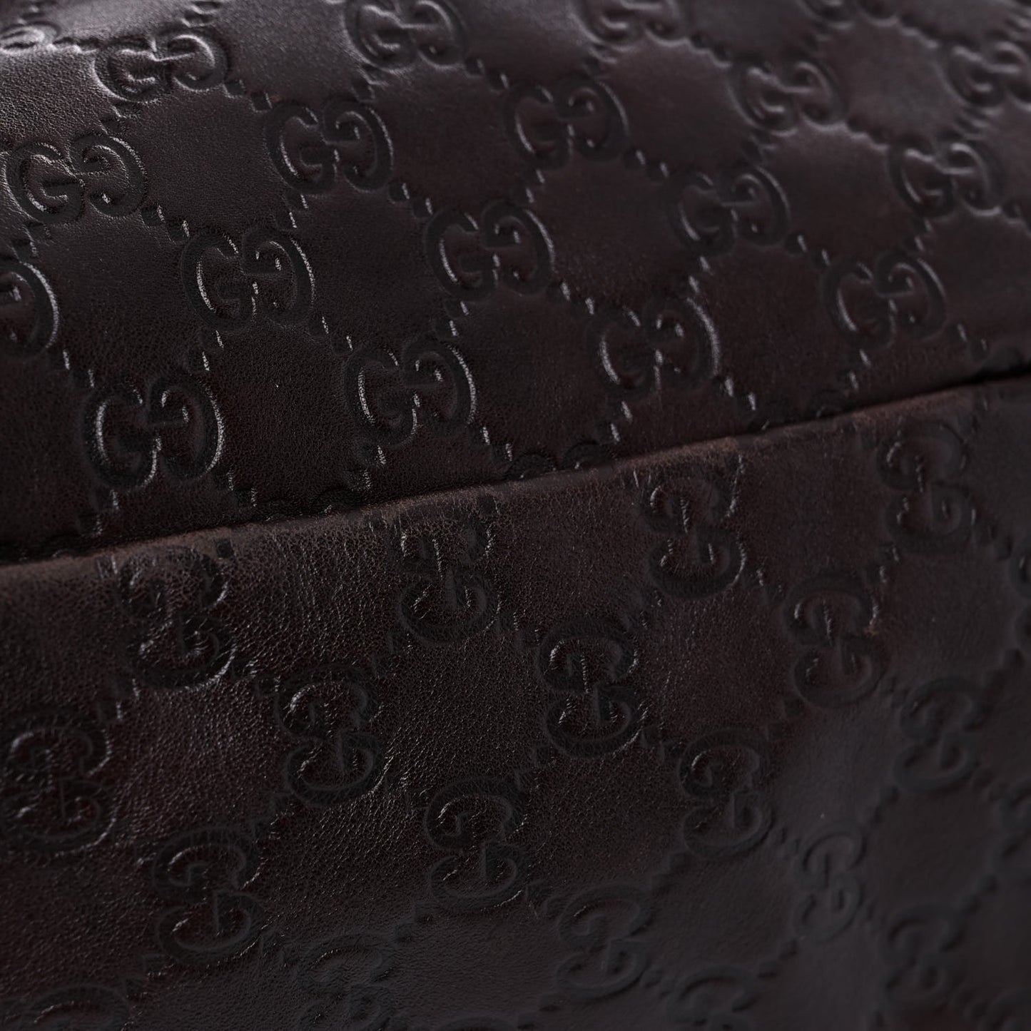 Guccissima Large Horsebit Chain Hobo Dark Brown