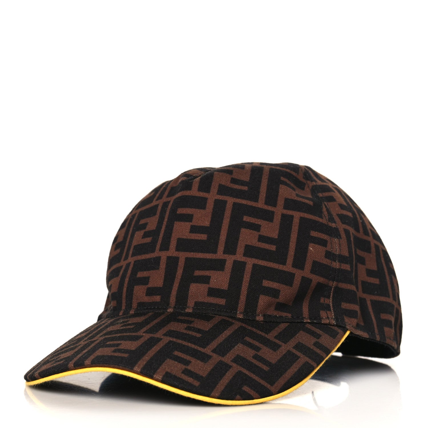 Fendi Canvas FF Reloaded Baseball Hat Tobacco Yellow 1 of 8