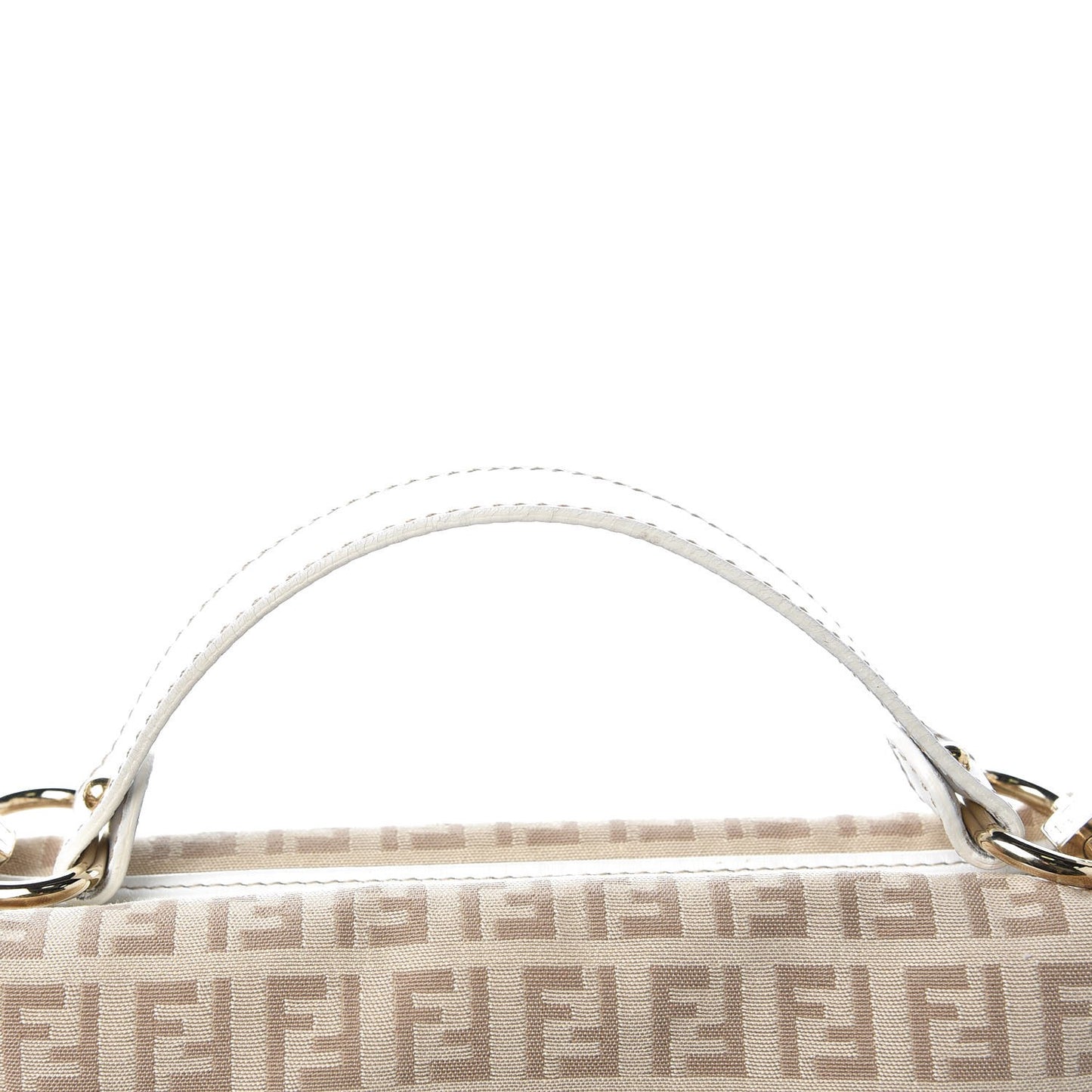 Zucchino Vitello Small Chef Pocket Shoulder Bag Beige White