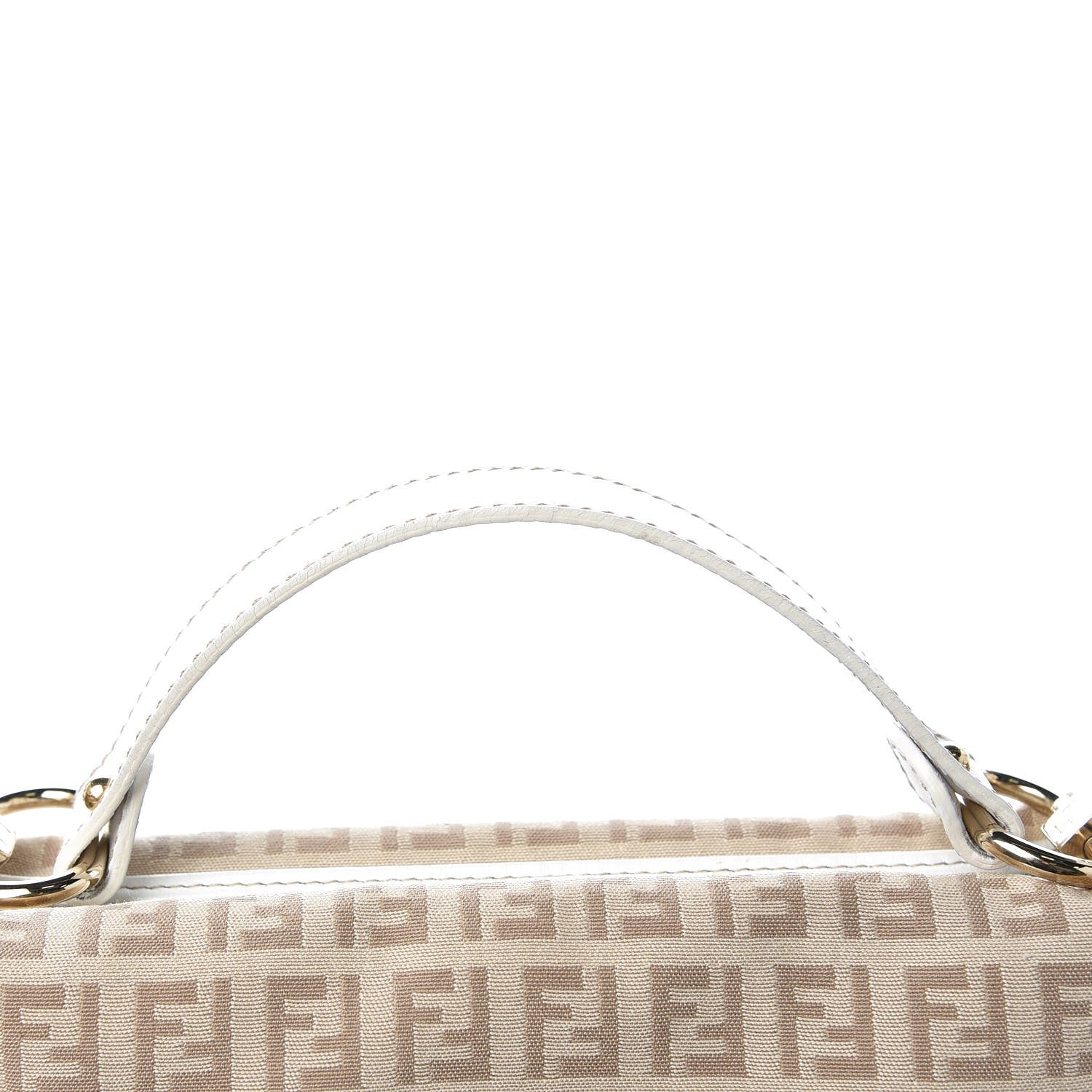 Fendi Zucchino Vitello Small Chef Pocket Shoulder Bag Beige White 13 of 13