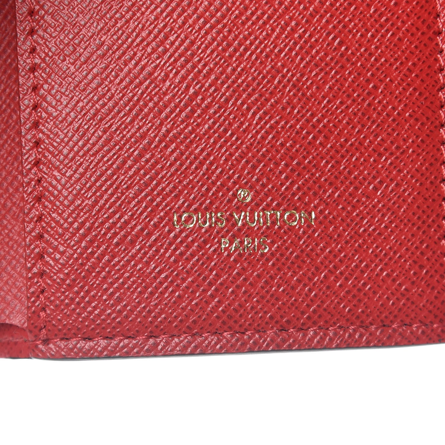 Louis Vuitton Damier Ebene Victorine Wallet Red 6 of 7