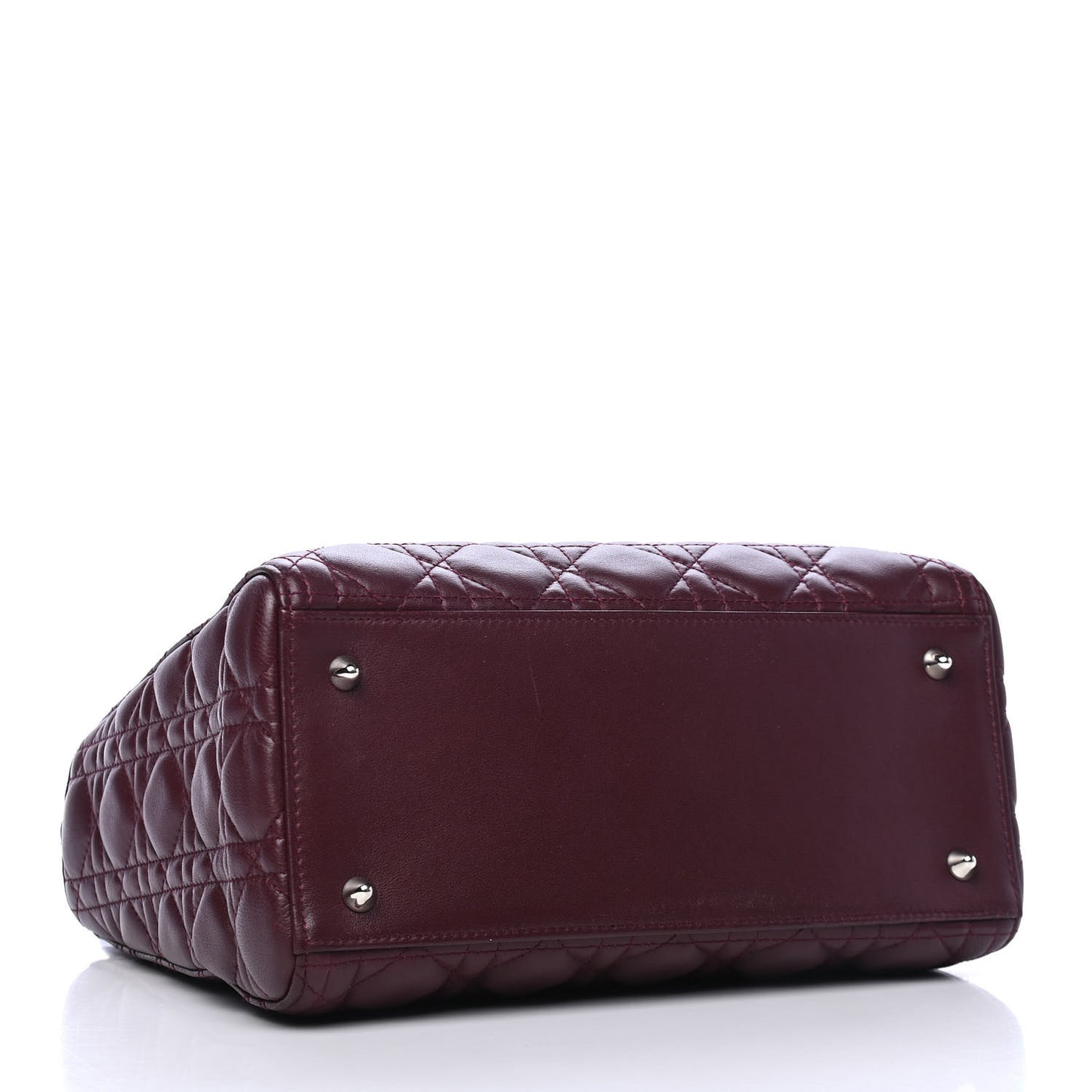 Lambskin Cannage Medium Lady Dior Burgundy