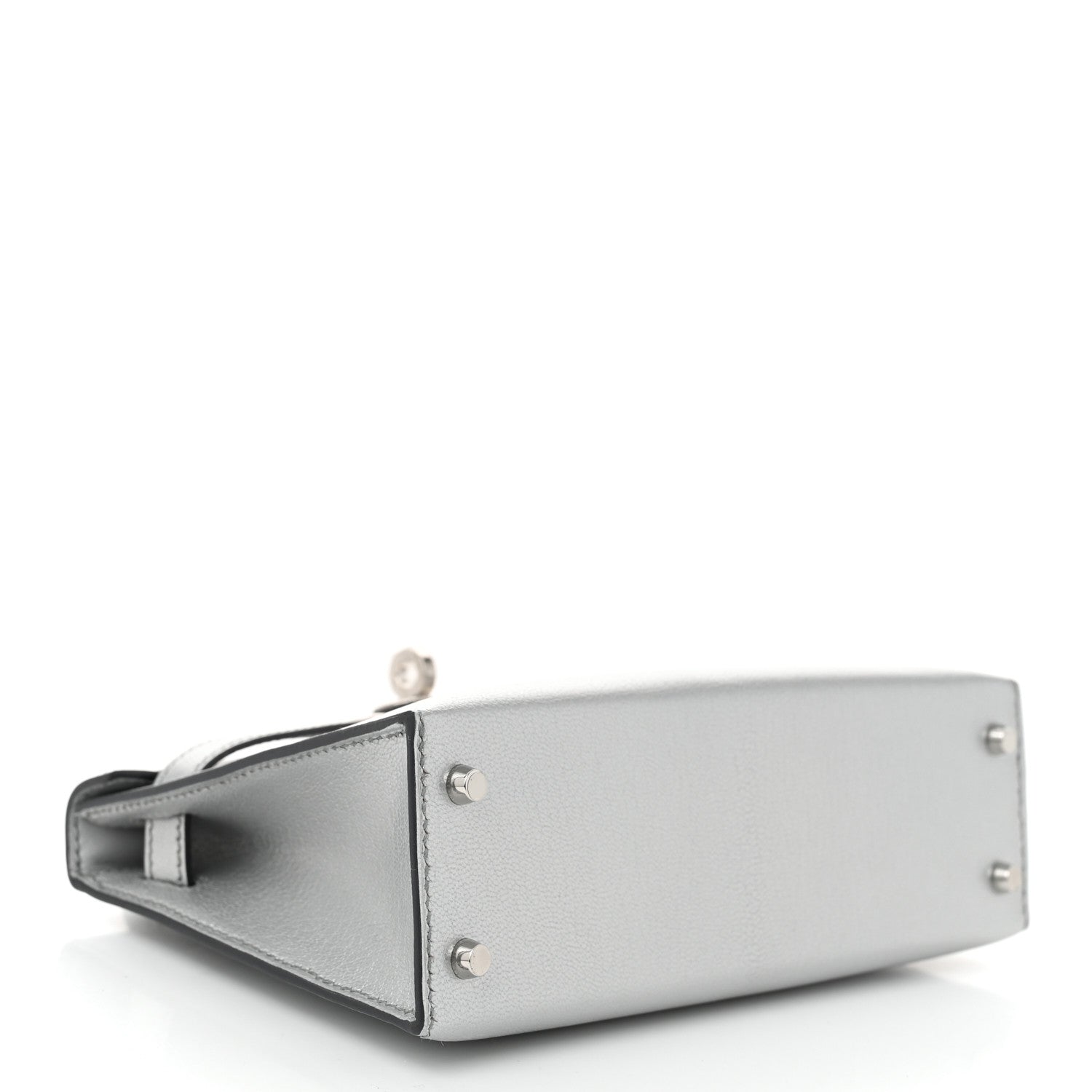 Hermes Metallic Chevre Chamkilight Mini Kelly Sellier 20 Argent 4 of 11