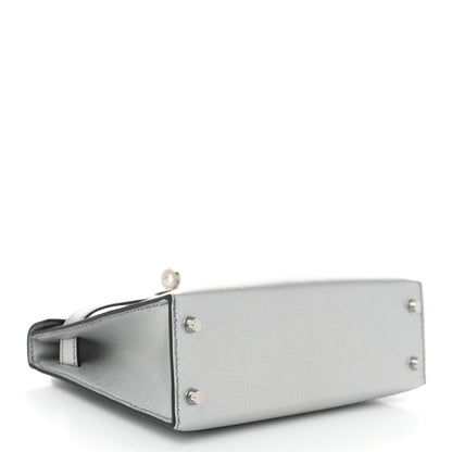 Hermes Metallic Chevre Chamkilight Mini Kelly Sellier 20 Argent 4 of 11