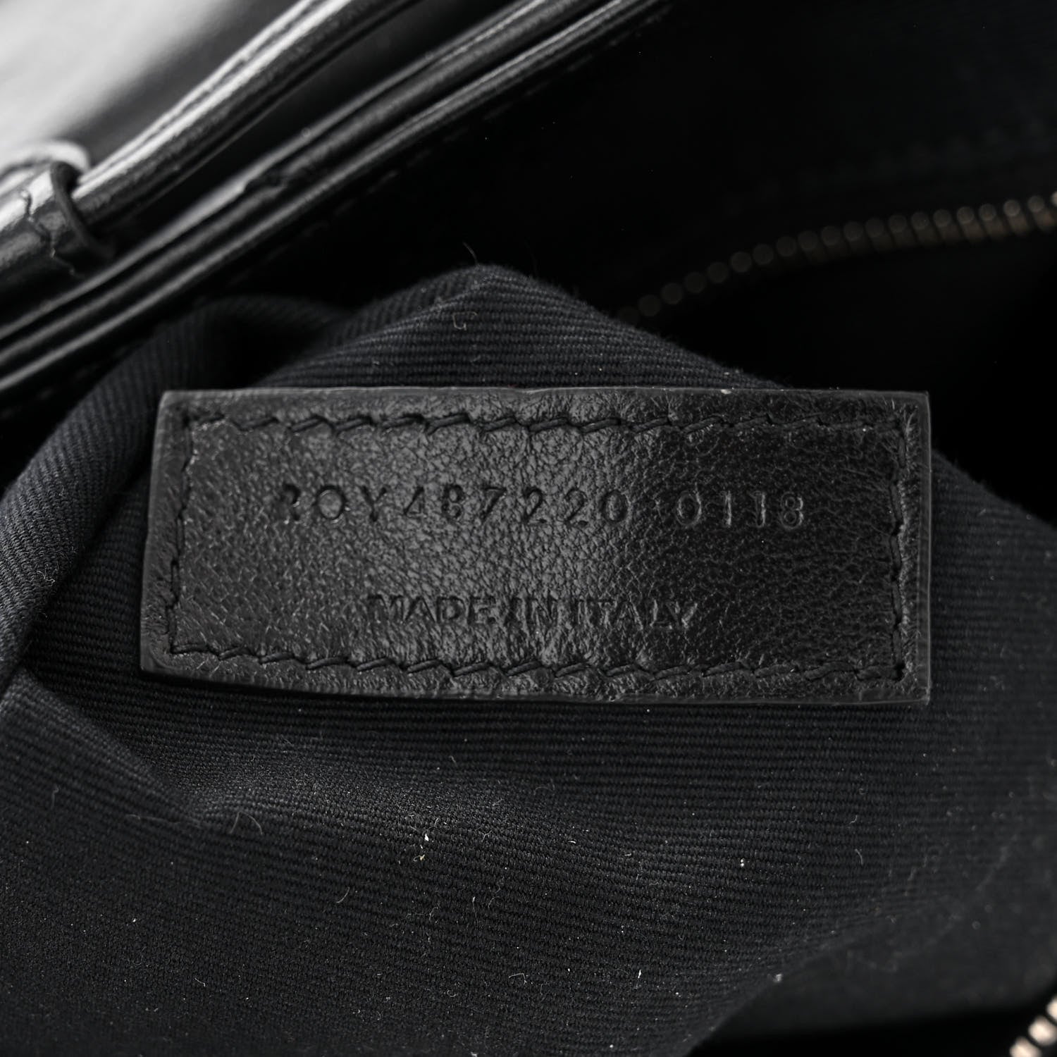 Saint Laurent Calfskin Y Quilted Monogram Small Loulou Backpack Black 7 of 13