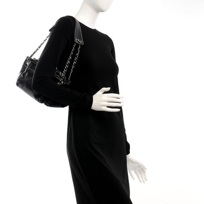 Chanel Lambskin Lax Accordion Hobo Black 2 of 7