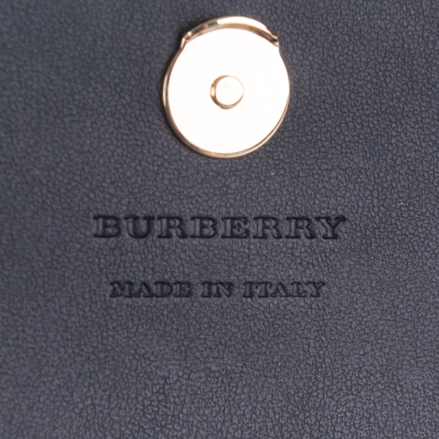 Burberry Grainy Calfskin House Check Henley Wallet On Chain Black 5 of 6
