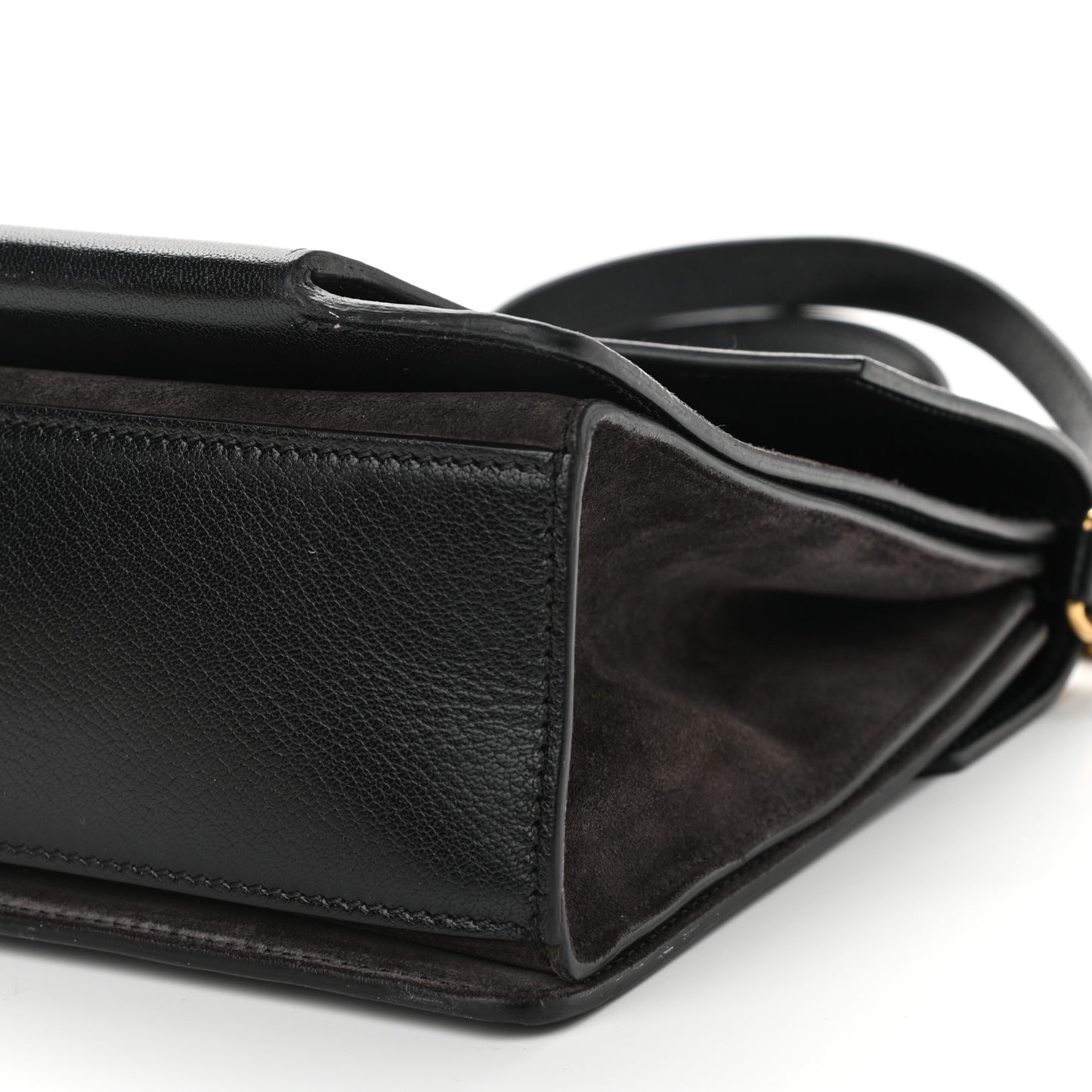 Calfskin Suede Medium GV3 Flap Black
