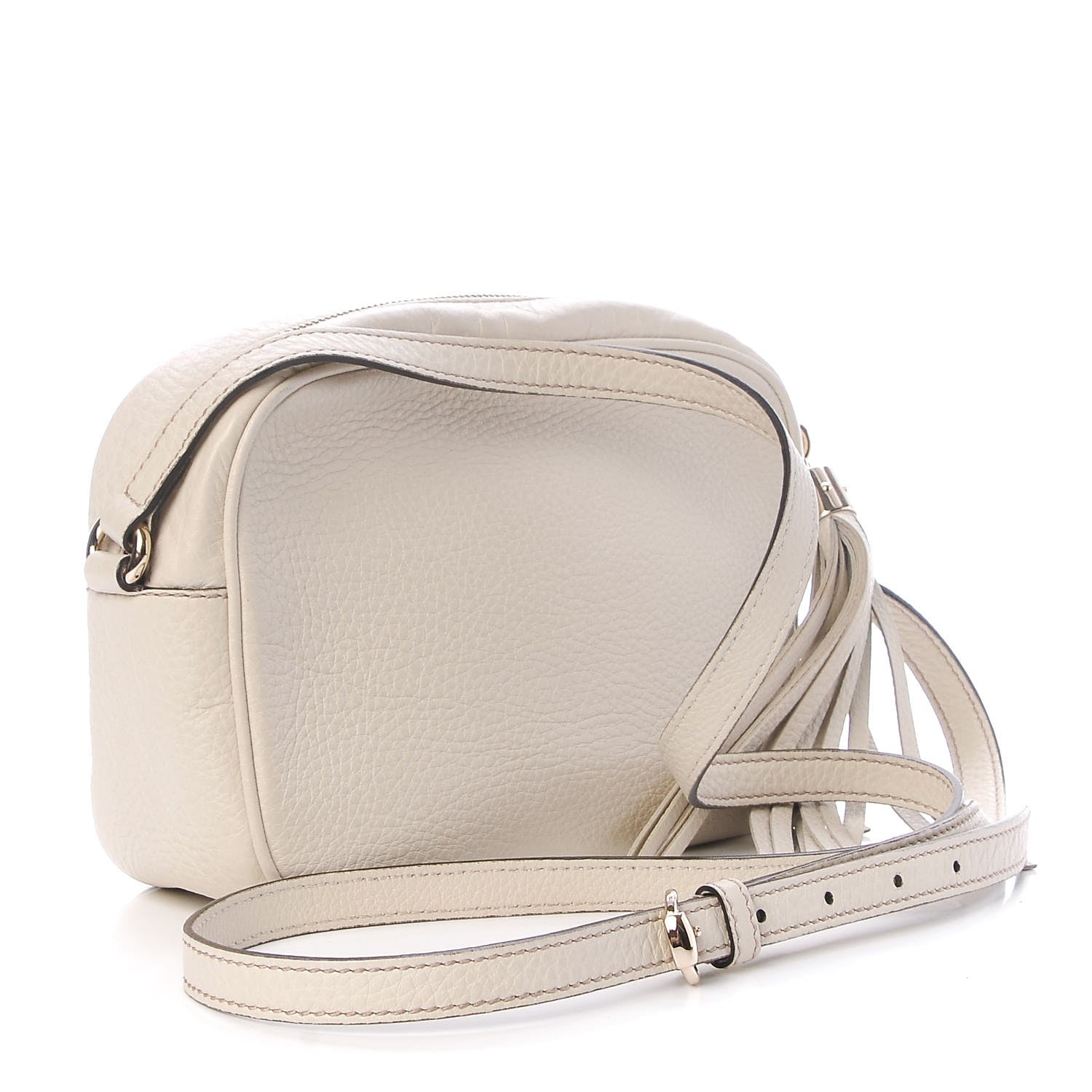 Gucci Pebbled Calfskin Small Soho Disco Bag Off White 3 of 7