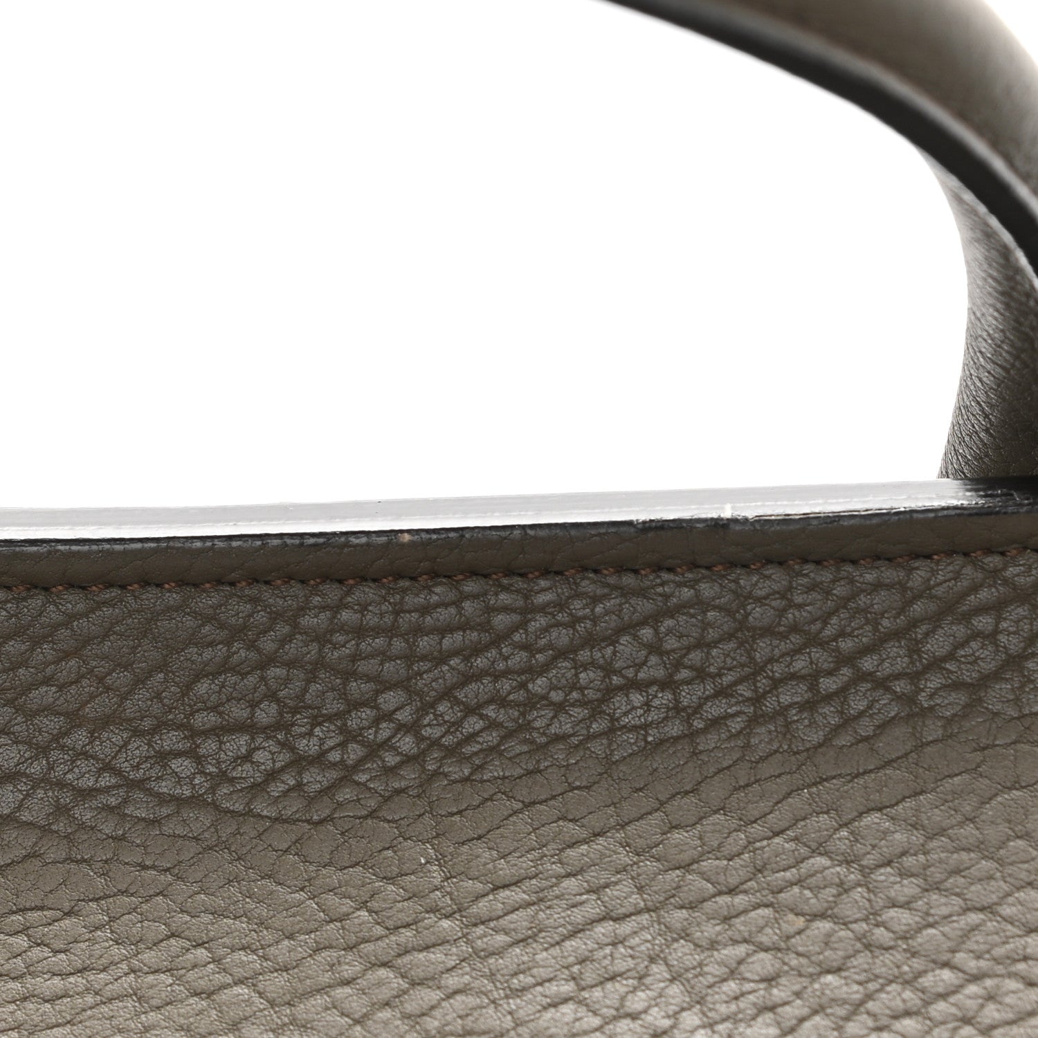 Celine Crisped Calfskin Large Tie Knot Tote Dark Khaki 11 of 13