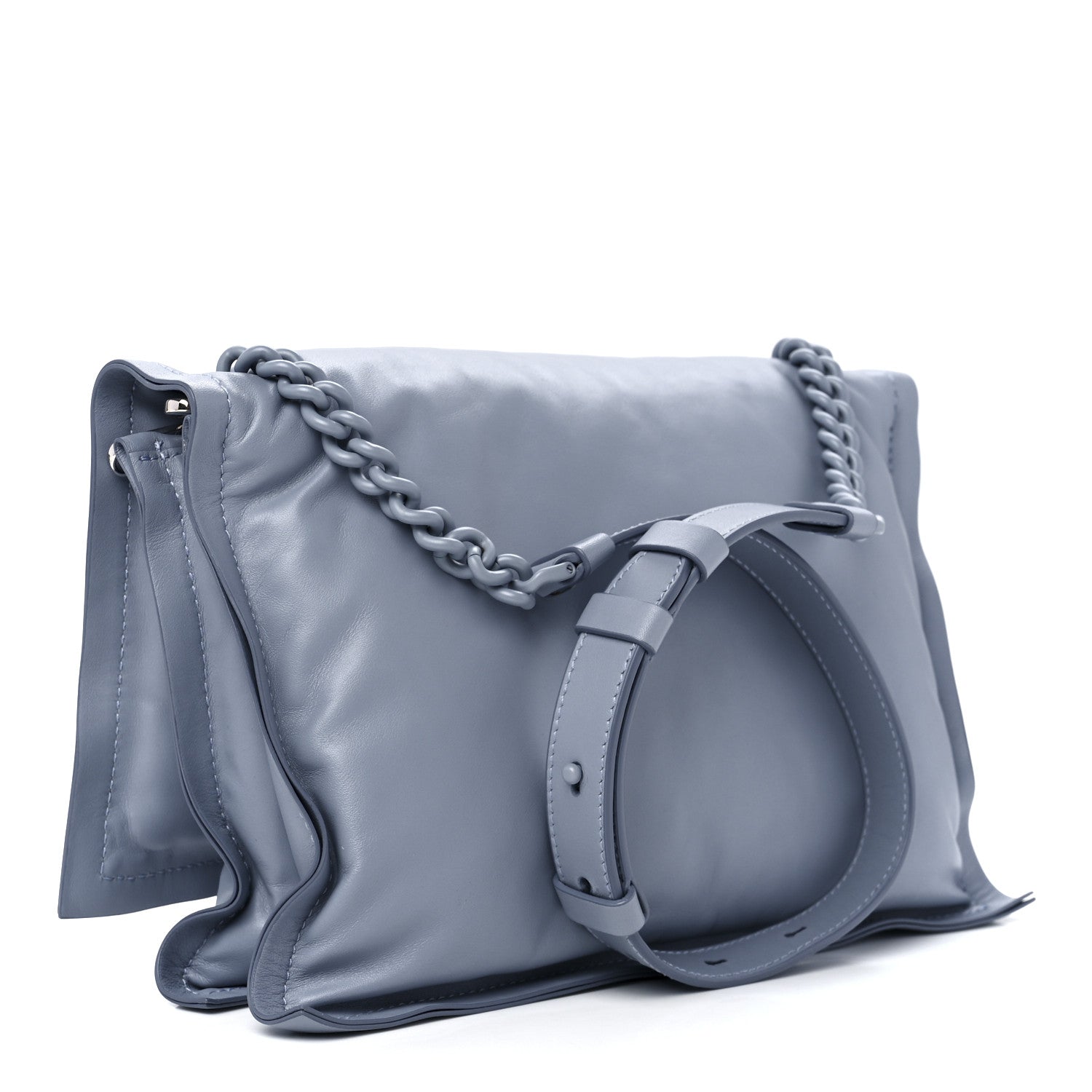 Salvatore Ferragamo Calfskin Small Viva Bow Shoulder Bag Blue 3 of 12
