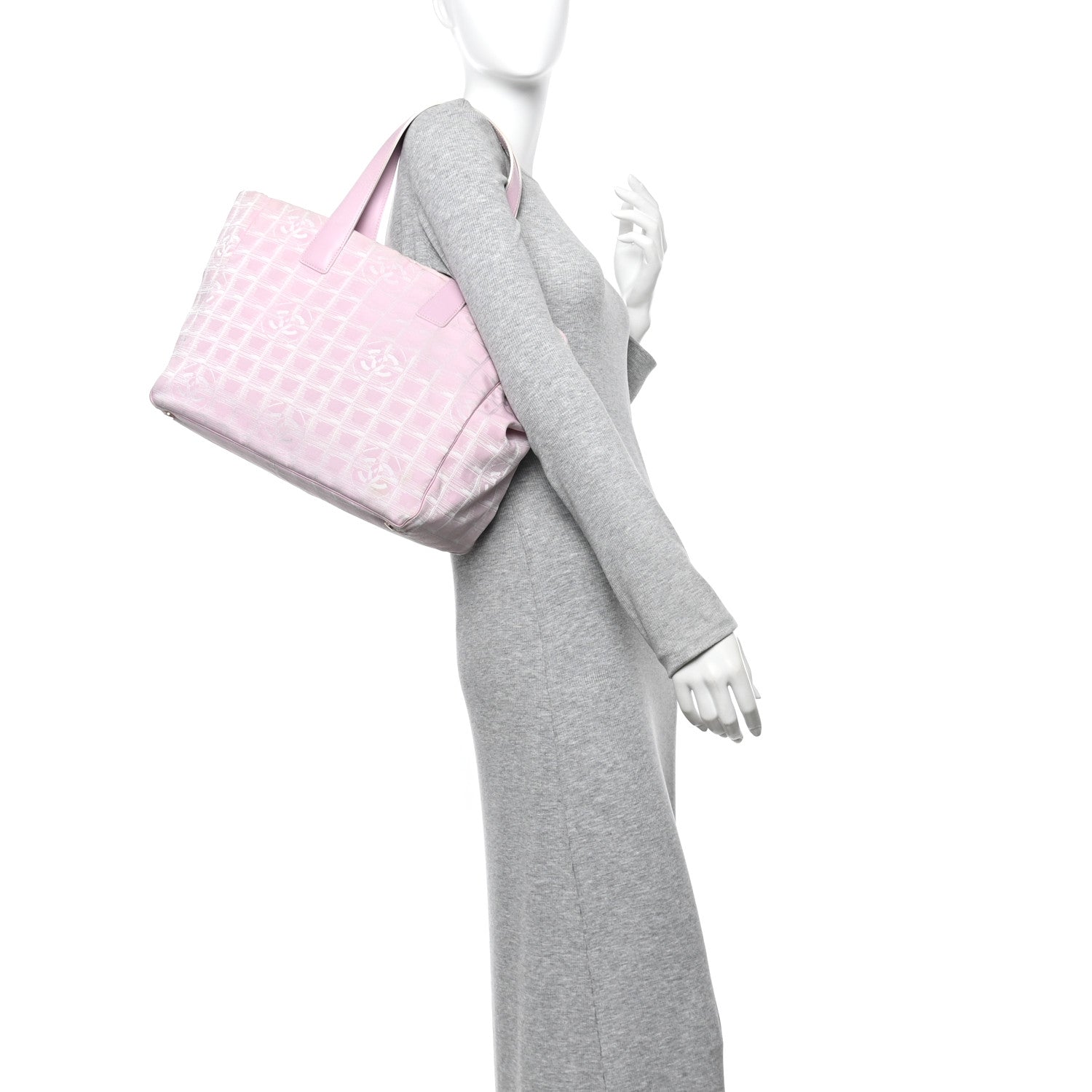 Chanel Nylon Travel Large Tote Pink 2 of 13