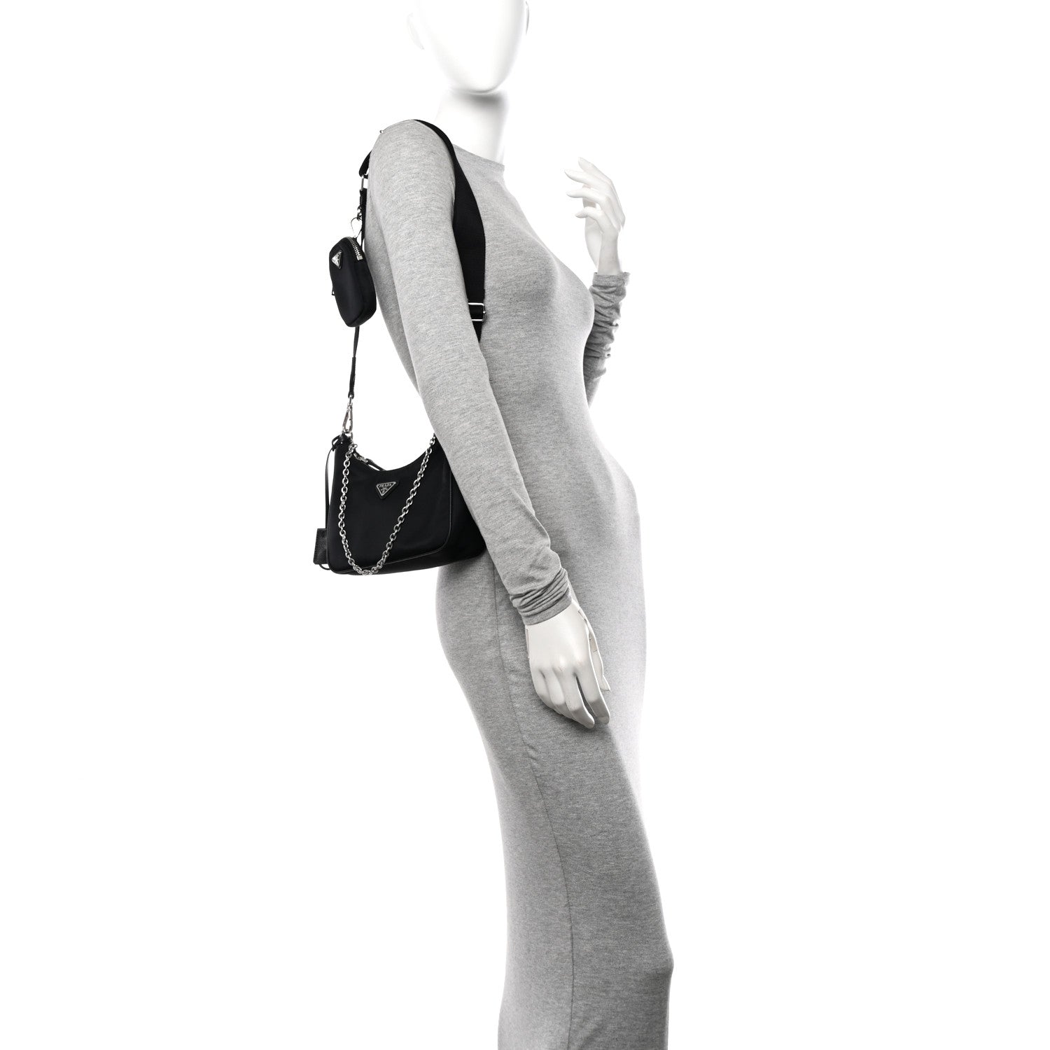 Prada Nylon Re-Edition 2005 Shoulder Bag Black 2 of 10