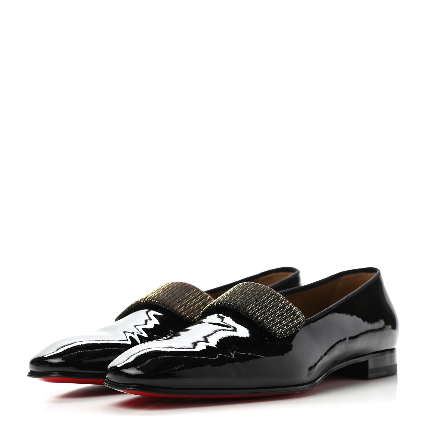 Christian Louboutin Patent Mens Vittorio Loafers 44 Black 3 of 7