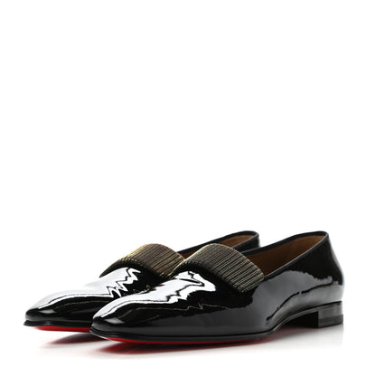 Christian Louboutin Patent Mens Vittorio Loafers 44 Black 3 of 7