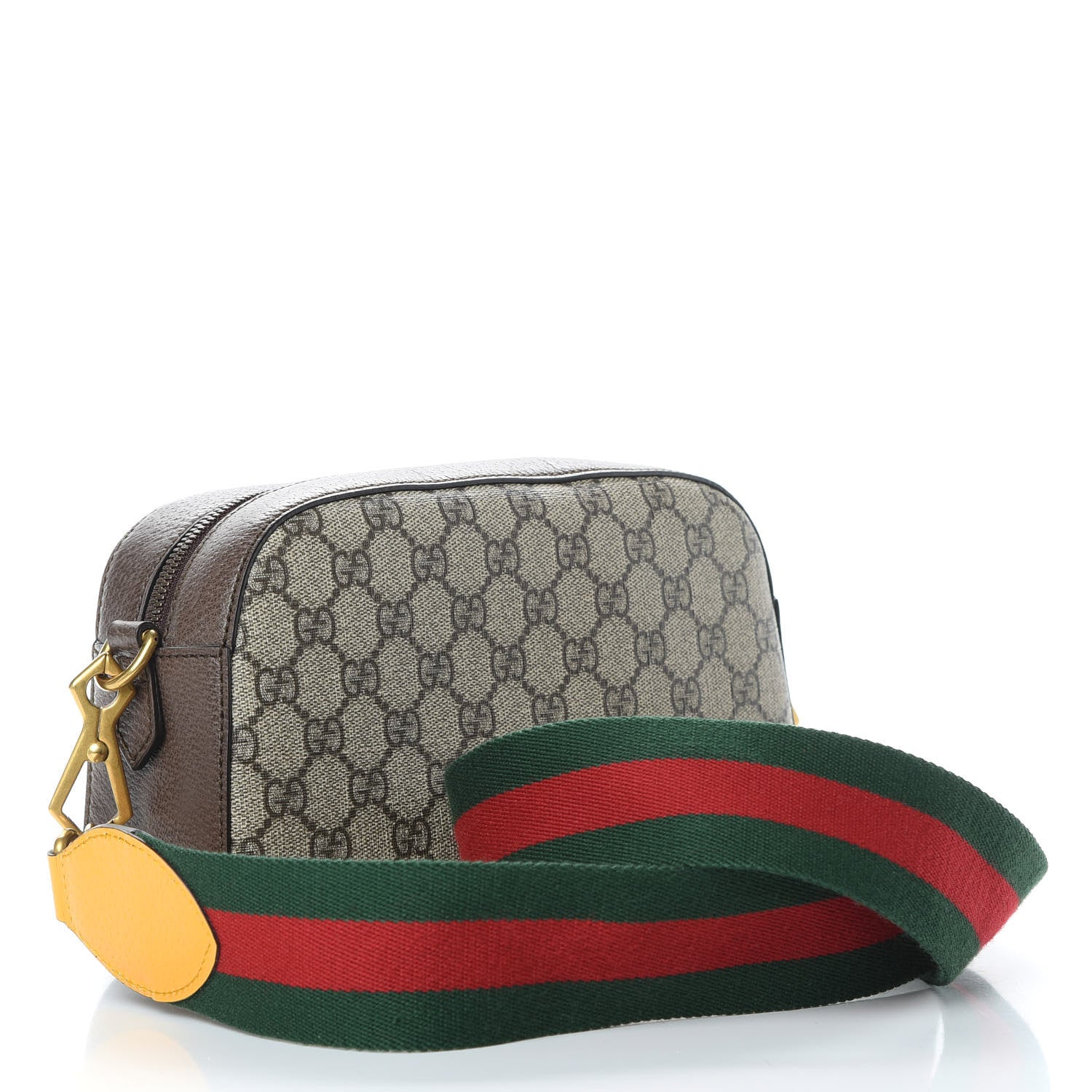 Gucci GG Supreme Monogram Web Neo Vintage Shoulder Bag Beige New Acero Crop 3 of 12