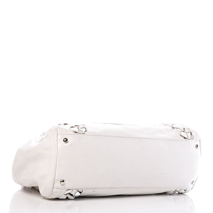 Chanel Calfskin Modern Chain Rhodoid East West Tote White 4 of 13