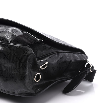 Gucci Imprime Monogram Medium Web 500 by Gucci Double Buckle Flap Messenger Bag Black 10 of 14