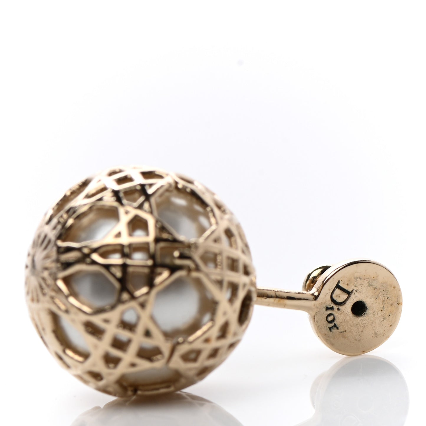 Pearl Secret Cannage Mise En Dior Tribales Earrings Gold