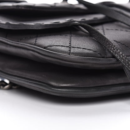Chanel Calfskin Quilted Large Ride My Bag Messenger Black 12 of 13