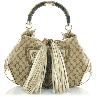Gucci Monogram Large Crest Patchwork Embroidered Indy 1 of 9