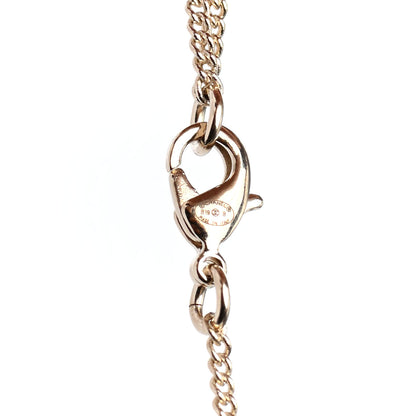 Chanel Crystal Pearl CC Lace Camellia Necklace Gold 4 of 4