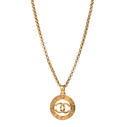 Chanel CC Chain Pendant Long Necklace Gold 1 of 6