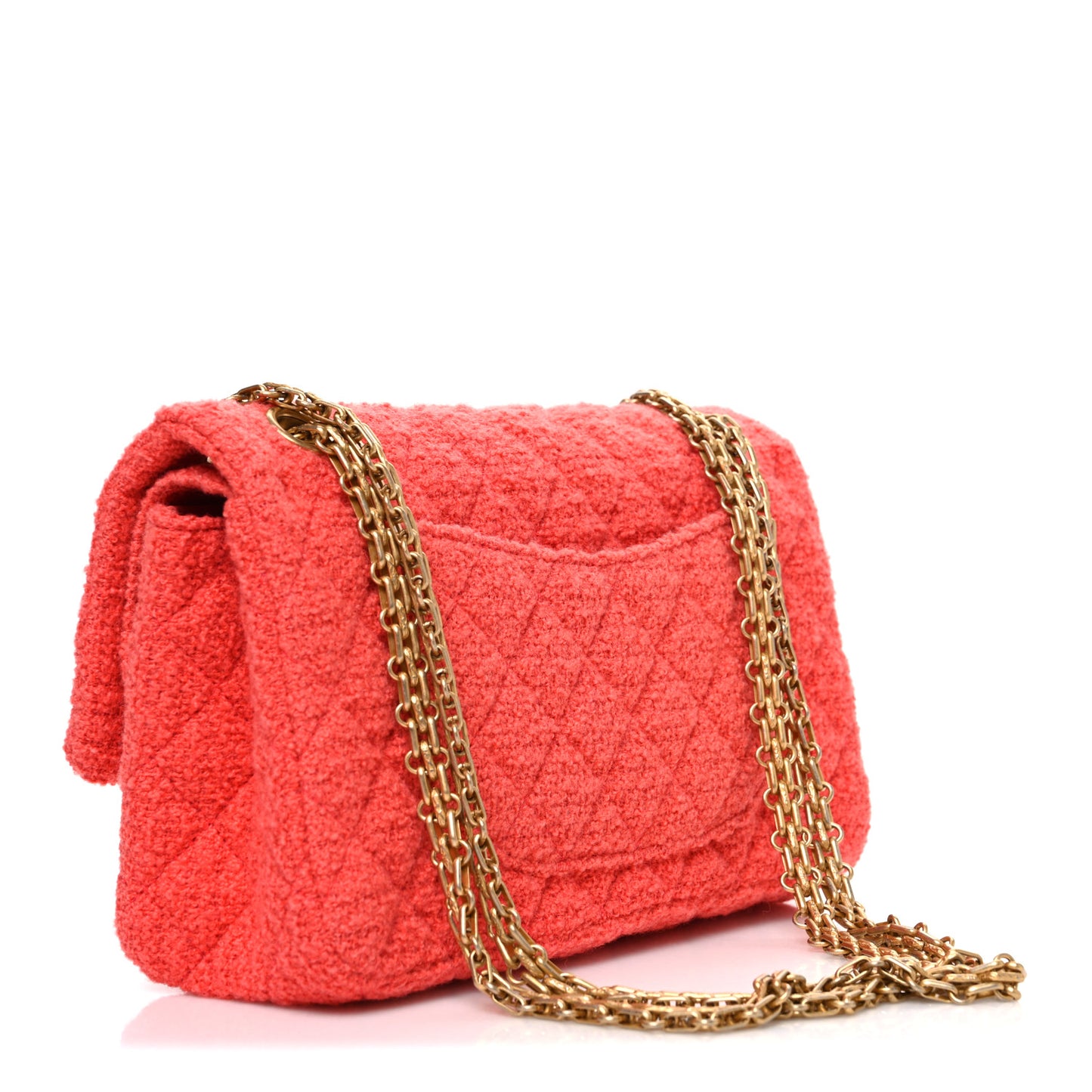 Wool Tweed Quilted 2.55 Reissue 225 Flap Coral