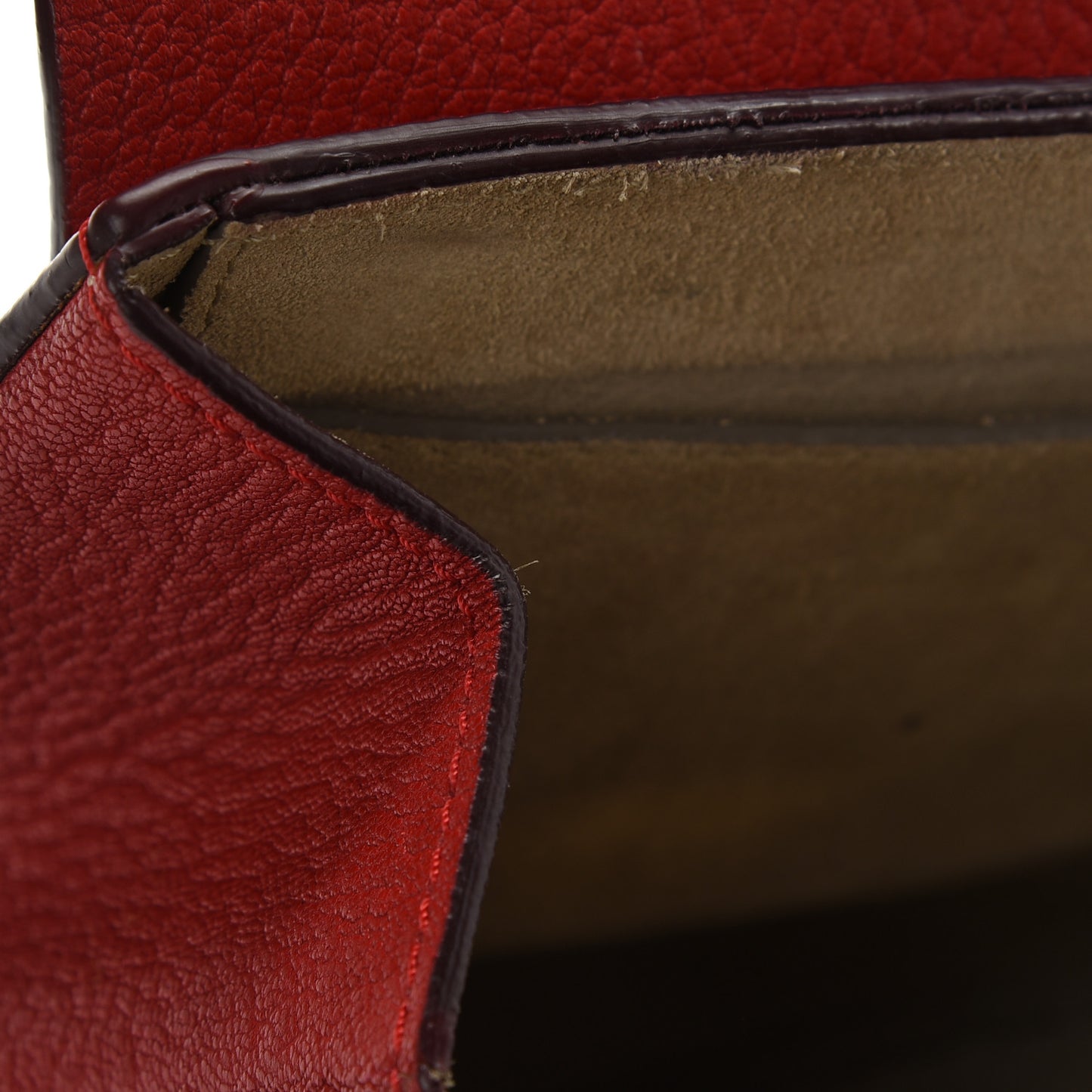 Grained Lambskin Mini Drew Shoulder Bag Plaid Red