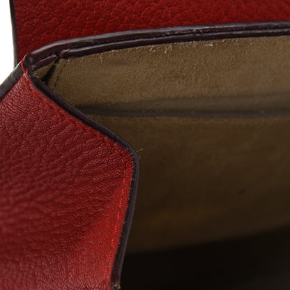 Chloe Grained Lambskin Mini Drew Shoulder Bag Plaid Red 11 of 12