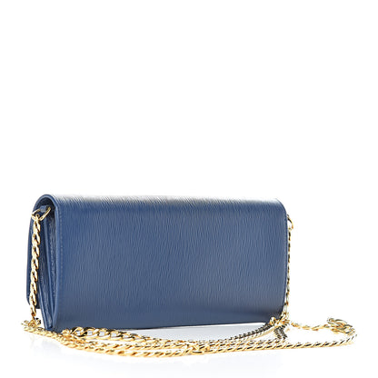 Prada Vitello Move Chain Wallet Bleuette 3 of 12