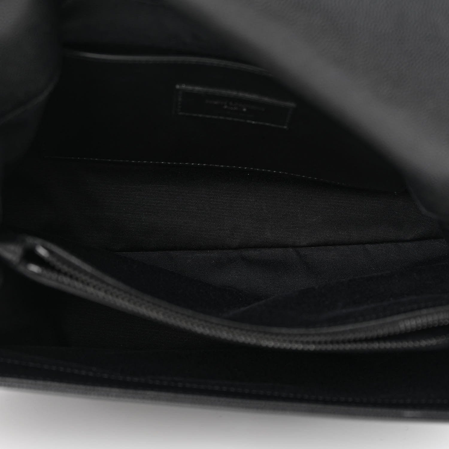 Saint Laurent Grain De Poudre Medium West Hollywood Monogram Fold-Over Black 5 of 12