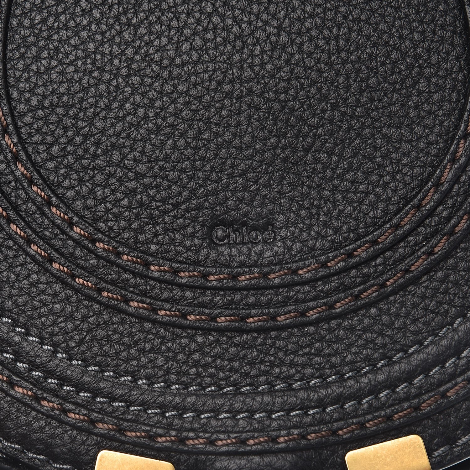 Chloe Calfskin Mini Marcie Round Crossbody Bag Black 7 of 7
