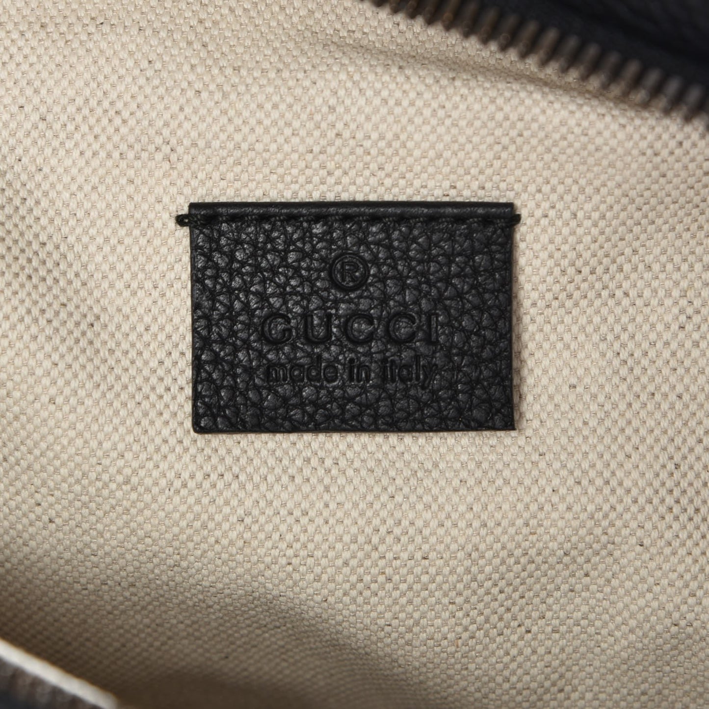 Grained Calfskin Logo Belt Bag Black